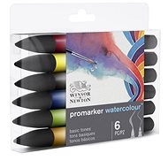 WINSOR NEWTON Double Sided Brush Fine 6 pcs Basic - Marker