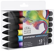 WINSOR NEWTON Double Sided Brush Fine 12 pcs Basic - Marker