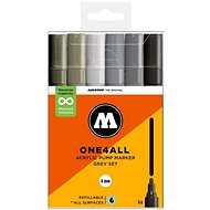 MOLOTOW One4All 227HS 4 mm 6 pcs Grey Set - Felt Tip Pens