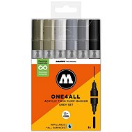 MOLOTOW One4All Twin 6 pcs Grey Set - Felt Tip Pens
