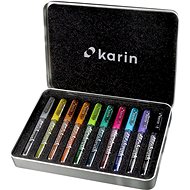KARIN DecoBrush Metallic 10 pcs in metal box - Felt Tip Pens