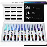 KARIN DecoBrush Pigment 12 pcs Violet-Blue Colors - Felt Tip Pens