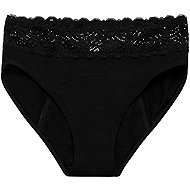 Modibodi Sensual Hi Waist Bikini Super Black 5XL - Menstruation Underwear