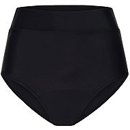 Modibodi Hi-Waist Bikini Brief Light-Moderate Black Bottom S - Period swimwear