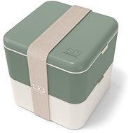 MonBento Snack bento box Square Natural Green - Lunch Box