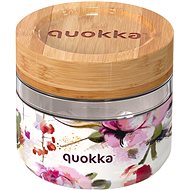 Quokka Glass Food Container Deli Dark Flowers - Lunch Box
