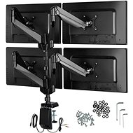 Stolní držák pro 4 monitory od 13" do 32" - černá - Držák na monitor