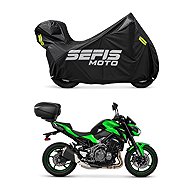 SEFIS Outdoor Premium size M motorcycle cover for Kawasaki Z900 Z650 Z750 Z800 with top box - Motorbike Cover