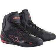 ALPINESTARS boots FASTER-3 DRYSTAR, black/red fluo, 2025, size 41 - Motorcycle Shoes
