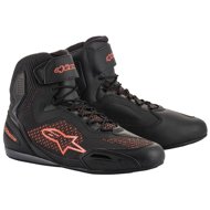 ALPINESTARS boots FASTER-3 RIDEKNIT, black/red fluo, 2025, size 38,5 - Motorcycle Shoes