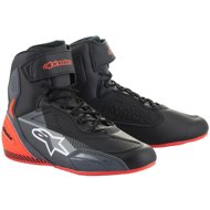 ALPINESTARS boots FASTER-3, black/grey/fluo red, 2024, size 45 - Motorcycle Shoes