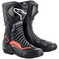 ALPINESTARS boots S-MX 6, black/grey/fluo red, 2024, size 39 - Motorcycle Shoes