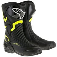 ALPINESTARS boots S-MX 6, black/yellow fluo, 2024, size 46 - Motorcycle Shoes