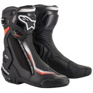 ALPINESTARS boots SMX PLUS 2, black/white/red fluo, 2025, size 43 - Motorcycle Shoes