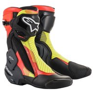 ALPINESTARS boots SMX PLUS 2, black/red fluo/yellow fluo/grey, size 44 - Motorcycle Shoes