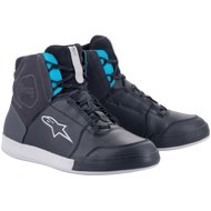 ALPINESTARS boots STELLA CHROME DRYSTAR, women, black/dark grey/blue, 2025, size 37 - Motorcycle Shoes
