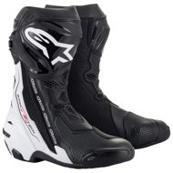 ALPINESTARS boots SUPERTECH R, black/white, 2025, size 40 - Motorcycle Shoes
