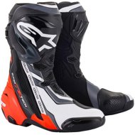 ALPINESTARS boots SUPERTECH R, black/fluo red/white/grey, 2025, size 40 - Motorcycle Shoes