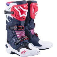 ALPINESTARS boots TECH 10 SUPERVENTED, perforated, dark blue/white/red/purple, 2025, size 40,5 - Motorcycle Shoes