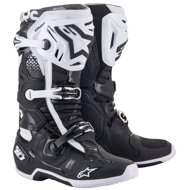 ALPINESTARS boots TECH 10, black/white, 2025, size 48 - Motorcycle Shoes