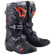 ALPINESTARS boots TECH 10, black/red fluo/grey, 2025, size 49,5 - Motorcycle Shoes