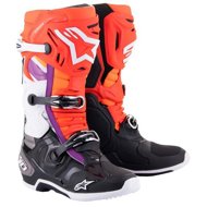 ALPINESTARS boots TECH 10, orange/yellow/purple/white/black, 2025, size 44,5 - Motorcycle Shoes