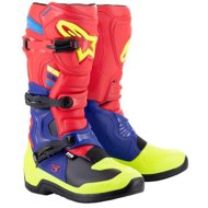 ALPINESTARS boots TECH 3, red/blue/yellow fluo/black, 2025, size 44,5 - Motorcycle Shoes