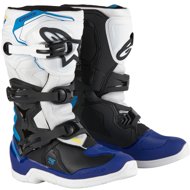 ALPINESTARS boots TECH 3S YOUTH, children's, white/black/blue, 2025, size 35,5 - Motorcycle Shoes