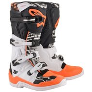 ALPINESTARS boots TECH 5, white/black/orange fluo, size 51 - Motorcycle Shoes