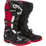 ALPINESTARS boots TECH 7 Enduro DRYSTAR HONDA collection, black/red, 2025, size 38 - Motorcycle Shoes