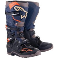 ALPINESTARS TECH 7 Enduro DRYSTAR boots, blue/grey/orange/black, 2025, size 38 - Motorcycle Shoes