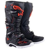 ALPINESTARS TECH 7 Enduro boots, black/red fluo/white, 2025, size 44,5 - Motorcycle Shoes