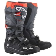 ALPINESTARS TECH 7 Enduro boots, black/grey/fluo red, size 52 - Motorcycle Shoes