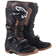 ALPINESTARS TECH 7 Enduro boots, black/dark brown, 2025, size 49,5 - Motorcycle Shoes