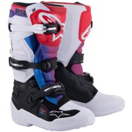 ALPINESTARS boots TECH 7 S, children's, white/black/red/blue/purple, 2025, size 37 - Motorcycle Shoes