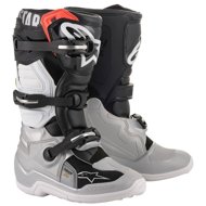 ALPINESTARS boots TECH 7 S, children's, black/silver/white/gold, 2025, size 42 - Motorcycle Shoes