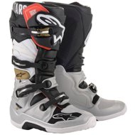 ALPINESTARS boots TECH 7, black/silver/white/gold, 2024, size 49,5 - Motorcycle Shoes