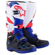 ALPINESTARS boots TECH 7, black/dark blue/red/white, 2024, size 42 - Motorcycle Shoes