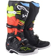 ALPINESTARS boots TECH 7, black/yellow fluo/red fluo, size 42 - Motorcycle Shoes