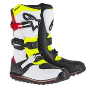 ALPINESTARS boots TECH TRIAL, white/red/yellow fluo/black, 2025, size 48 - Motorcycle Shoes