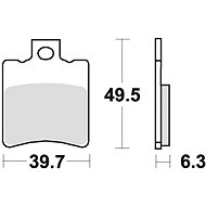 Braking brake pads (semi-metallic compound SM1) (2pcs) M501-140 - Motorbike Brake Pads