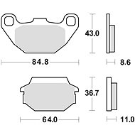 Braking brake pads (semi-metallic compound SM1) (2pcs) M501-171 - Motorbike Brake Pads