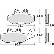 Braking brake pads (semi-metallic compound SM1) (2pcs) M501-198 - Motorbike Brake Pads