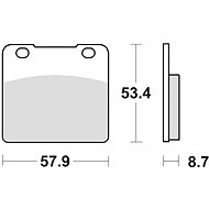 Braking brake pads (semi-metallic compound SM1) (2pcs) M501-109 - Motorbike Brake Pads