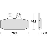 Braking brake pads (semi-metallic compound SM1) (2pcs) M501-110 - Motorbike Brake Pads