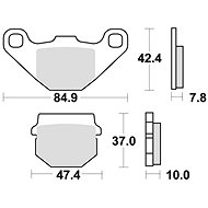 Braking brake pads (semi-metallic compound SM1) (2pcs) M501-119 - Motorbike Brake Pads