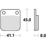 Braking brake pads (semi-metallic compound SM1) (2pcs) M501-120 - Motorbike Brake Pads