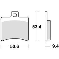 Braking brake pads (semi-metallic compound SM1) (2pcs) M501-166 - Motorbike Brake Pads