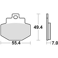 Braking brake pads (semi-metallic compound SM1) (2pcs) M501-173 - Motorbike Brake Pads