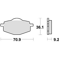 Braking brake pads (semi-metallic compound SM1) (2pcs) M501-111 - Motorbike Brake Pads